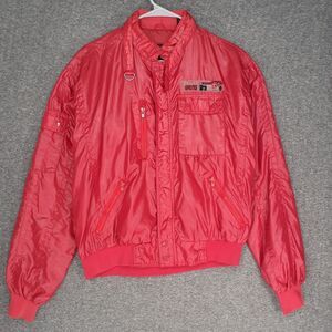 Vintage 80s Dallas Grand Prix Upstream Racing Jacket Adult L Red Formula one men